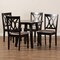 Baxton Studio Millie Sand Upholstered and Dark Brown Wood 5-Piece Dining Set 169-9403-10896 - alternate 3